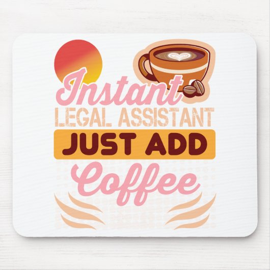 Rechtsassistent koffie muismat bureau (Voorkant)