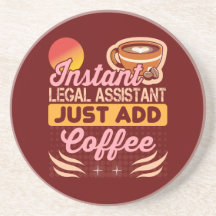 Rechtsassistent koffie onderzetter bureau cadeau