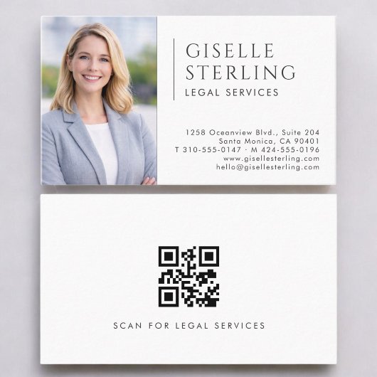 Rechtsdiensten Foto QR-code Visitekaartje