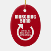 Rechtse richting Marching Band Keramisch Ornament (Voorkant)