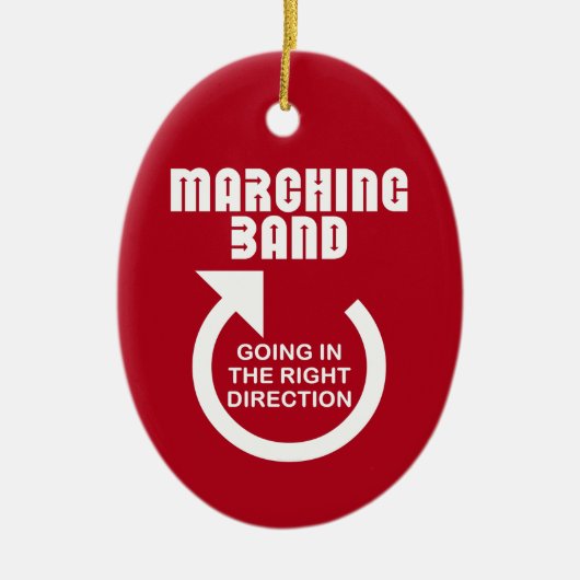 Rechtse richting Marching Band Keramisch Ornament (Voorkant)