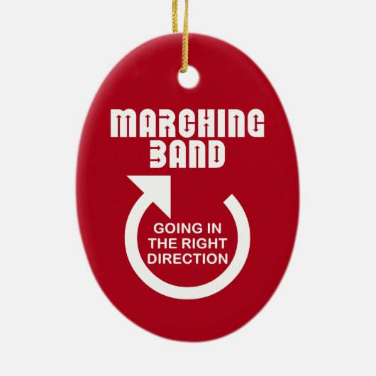 Rechtse richting Marching Band Keramisch Ornament (Achterkant)