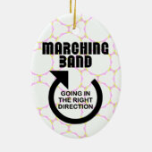 Rechtse richting Marching Band Keramisch Ornament (Achterkant)