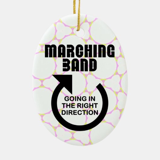 Rechtse richting Marching Band Keramisch Ornament (Achterkant)