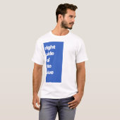 Rechtse zijde van het T-shirt blauw Snooker (Voorkant volledig)