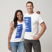 Rechtse zijde van het T-shirt blauw Snooker (Unisex)