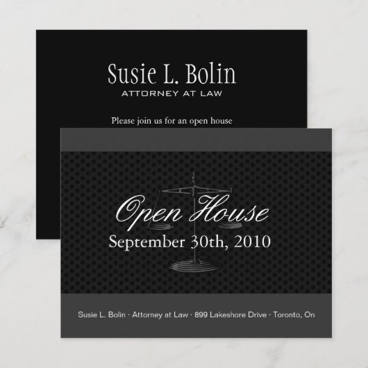 Rechtsfirma Open House Kaart (Voorkant / Achterkant)