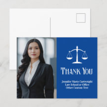 Rechtsfoto Weegschaal van de Justitie Blauw Bedank
