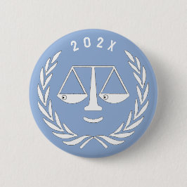 Rechtsgeleerde Rechtenfaculteit Afstudeeren Knoop Ronde Button 5,7 Cm