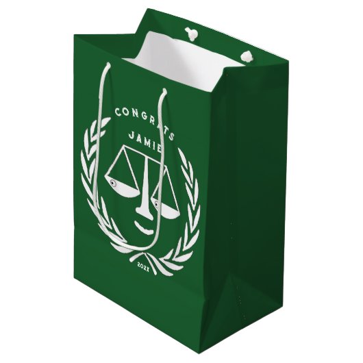 Rechtsgeleerde rechtenfaculteit medium cadeauzakje (Voorkant Gekanteld)