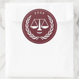 Rechtsgeleerde Rechtenstudie Afstuderen Afgestudee Ronde Sticker