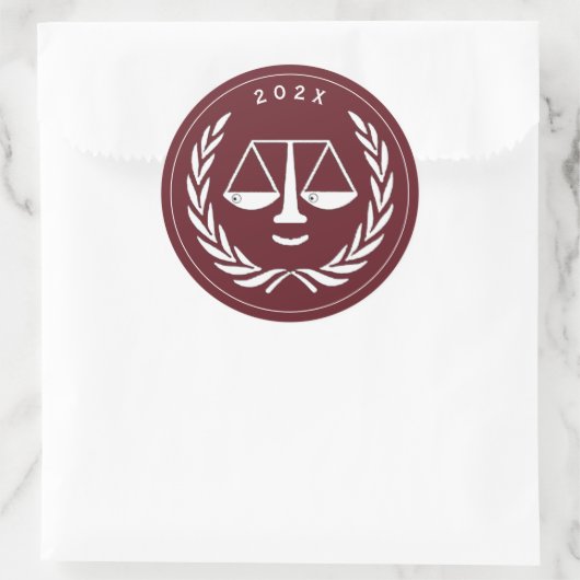 Rechtsgeleerde Rechtenstudie Afstuderen Afgestudee Ronde Sticker (Tas)