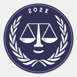 Rechtsgeleerde Rechtenstudie Afstuderen Ronde Sticker