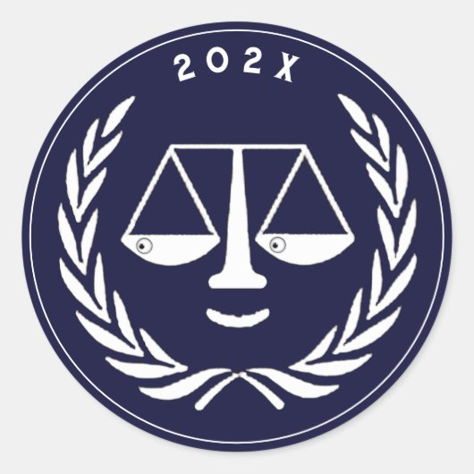 Rechtsgeleerde Rechtenstudie Afstuderen Ronde Sticker (Voorkant)