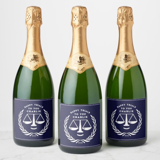 Rechtsgeleerde Rechtenstudie Afstuderen Sparkling Wijnetiket (Flessen)