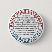 RECHTSGEWICHT EXTREMIST ETIKET BUTTON (Voorkant)