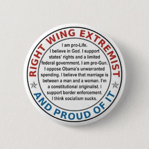 RECHTSGEWICHT EXTREMIST ETIKET BUTTON