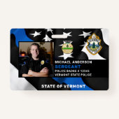 Rechtshandhaving Gepersonaliseerde foto Logo Polit Badge (Voorkant)