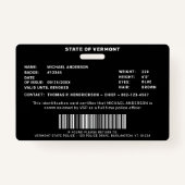 Rechtshandhaving Gepersonaliseerde foto Logo Polit Badge (Achterkant)