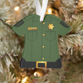 Rechtshandhaving Groen uniform beroep Ornament