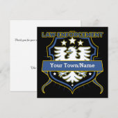 Rechtshandhaving Heraldry Badge Bedankkaart (Voorkant / Achterkant)