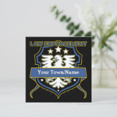 Rechtshandhaving Heraldry Badge Bedankkaart (Staand voorkant)