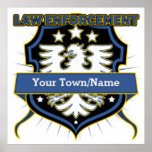 Rechtshandhaving Heraldry Crest Poster (Voorkant)