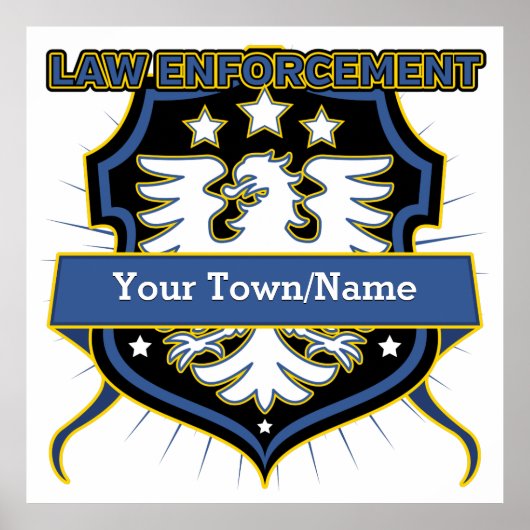 Rechtshandhaving Heraldry Crest Poster (Voorkant)