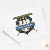 Rechtshandhaving Heraldry Crest Vierkante Sticker (Envelop)