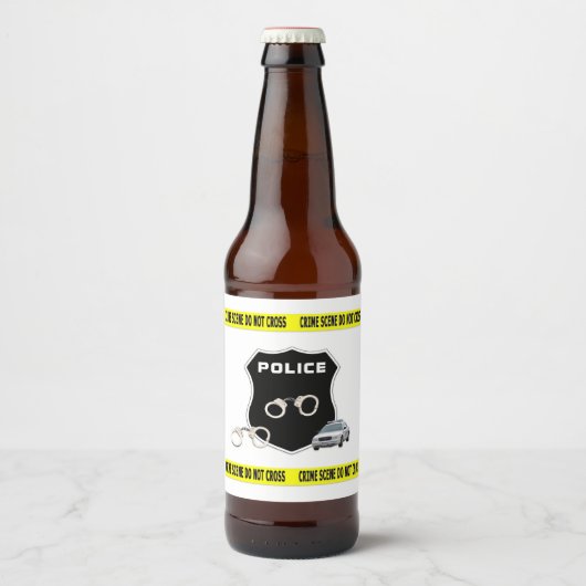 Rechtshandhaving op de plaats delict bier etiket (Voorkant)