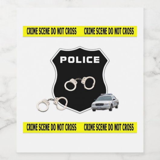 Rechtshandhaving op de plaats delict wijn etiket (Enkel label)