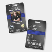 Rechtshandhaving persoonlijke foto politie-ID Kaar Badge (Front & Back)