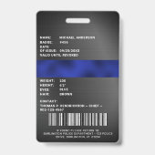 Rechtshandhaving persoonlijke foto politie-ID Kaar Badge (Back)