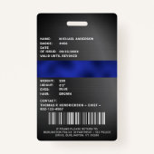 Rechtshandhaving persoonlijke foto politie-ID Kaar Badge (Achterkant)