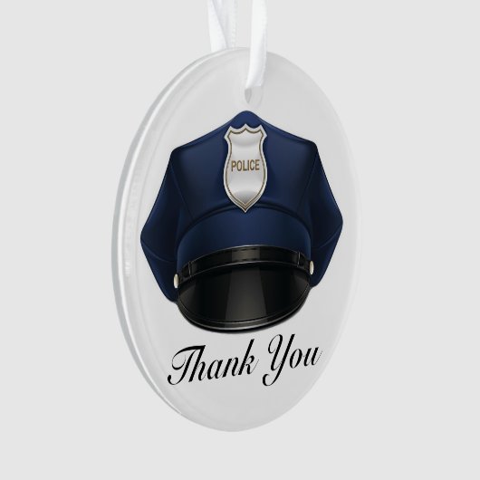 Rechtshandhaving - Politie - Dank u wel Ornament (voorkant)