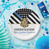 Rechtshandhaving Politie Departement Pensioen Part Papieren Bordje (Feest)