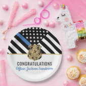 Rechtshandhaving Politie Departement Pensioen Part Papieren Bordje (Feest)