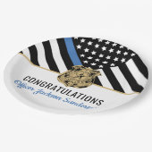 Rechtshandhaving Politie Departement Pensioen Part Papieren Bordje (Gekanteld)