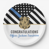 Rechtshandhaving Politie Departement Pensioen Part Papieren Bordje (Voorkant)