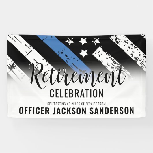 Rechtshandhaving Politie Departement Pensioen Part Spandoek (Horizontaal)