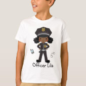Rechtshandhaving T voor gepersonaliseerde meisjesp T-shirt (Voorkant)