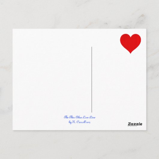 Rechtshandhaving waardering, dank je, liefde briefkaart (Achterkant)