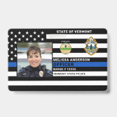 Rechtshandhavingsfunctionaris Foto Logo Politie-ID Badge (Voorzijde)