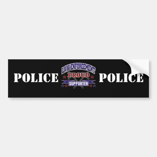 Rechtshandhavingsprouwersondersteuning Bumpersticker (Voorkant)