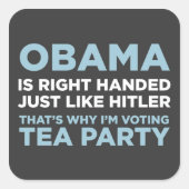 rechtshandig vierkante sticker (Voorkant)