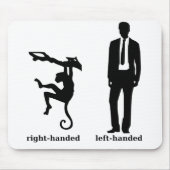 Rechtshandige Chimp Linkshandige Man Muismat (Voorkant)