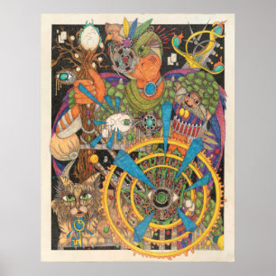 Rechtshandige moed (geest van de hartkwachter) poster