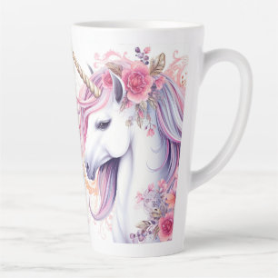 Rechtshandige Schattige Magische Eenhoorn Latte Mok