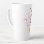 Rechtshandige Schattigee magische eenhoorn Latte Mok (Linkerhoek)