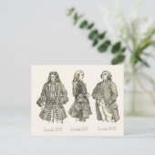Rechtsjurk, Louis XIV, XV en XVI Briefkaart (Staand voorkant)